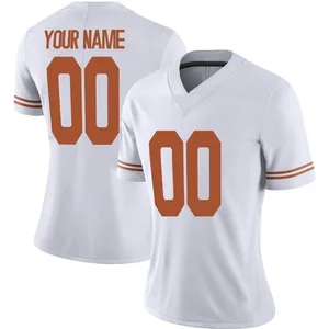Custom Nike Texas Longhorns Women's Limited Alternate Football Jersey - White
