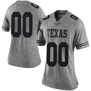 Custom Nike Texas Longhorns Women's Limited Women Football College Jersey - Gray