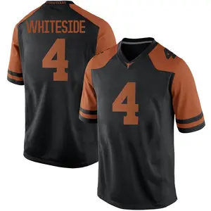 Drayton Whiteside Nike Texas Longhorns Men's Game Mens Black Football College Jersey - White