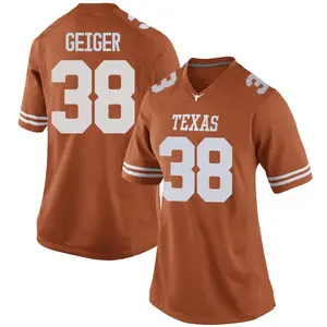 Jack Geiger Nike Texas Longhorns Women's Game Women Football College Jersey - Orange