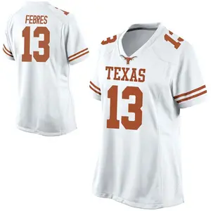 Jase Febres Nike Texas Longhorns Women's Game Football College Jersey - White