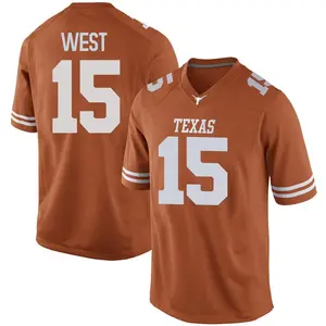 Travis West Nike Texas Longhorns Men's Replica Mens Football College Jersey - Orange